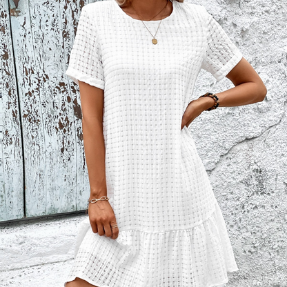 Addison – elegantes kleid mit rundhalsausschnitt