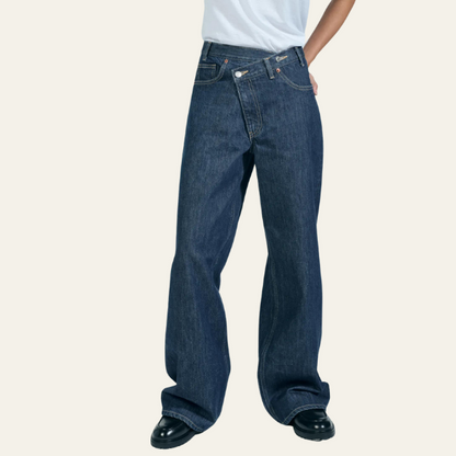 Candice™ - Denim Weitbein-Jeans