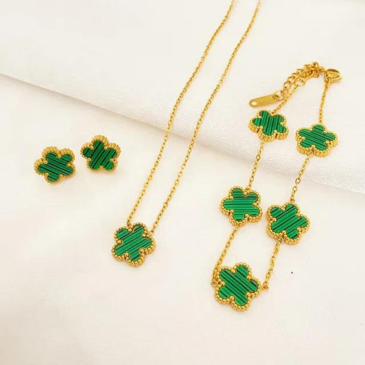 Lilianna | Kleeblatt-Blumen-Schmuck-Sets