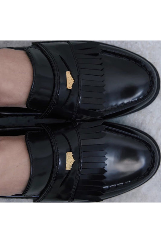 Flache Lederschuhe