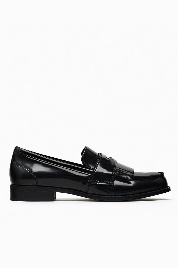 Flache Lederschuhe