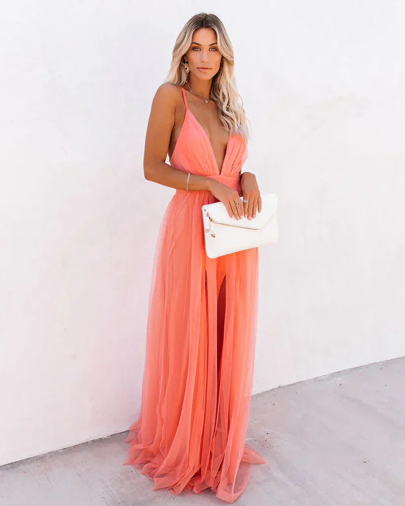 Abigail - langes kleid 'petal dust' (staub von blütenblättern)