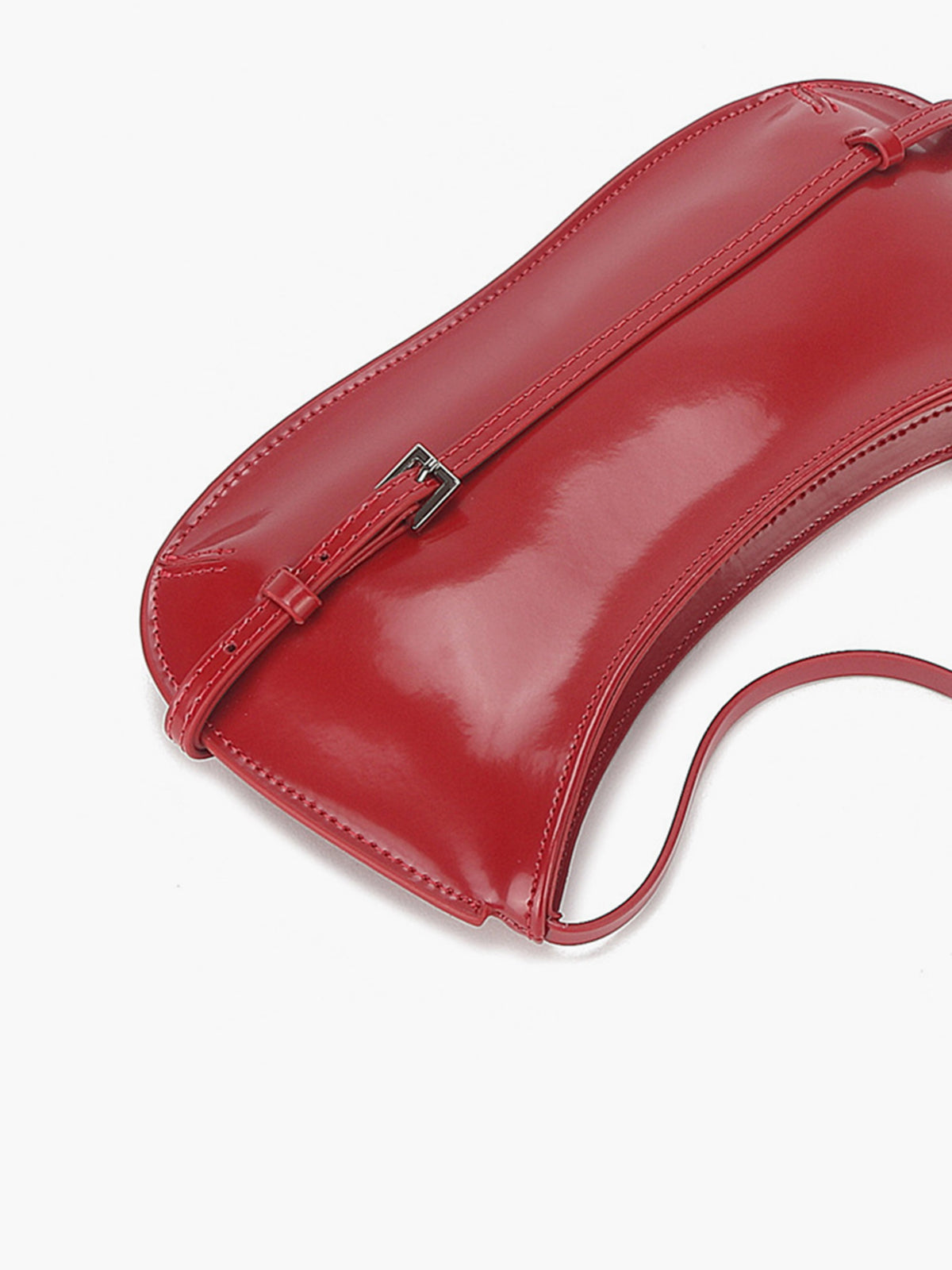 Rote Leder-Umhängetasche