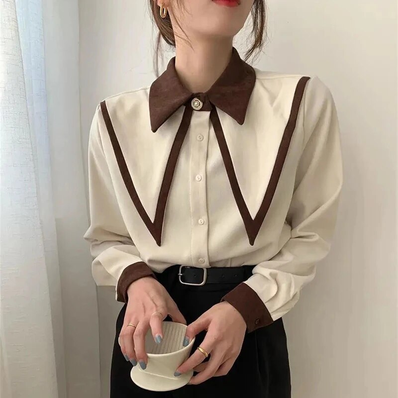 Selene - Chiffonbluse mit Kragen