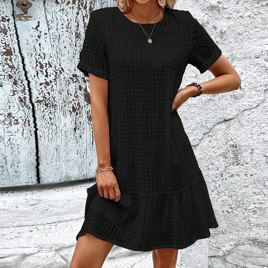 Addison – elegantes kleid mit rundhalsausschnitt