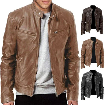 Lucas – herren winddefender lederjacke