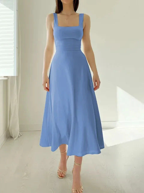 A-linien-kleid - eleganter ausschnitt & tailliert