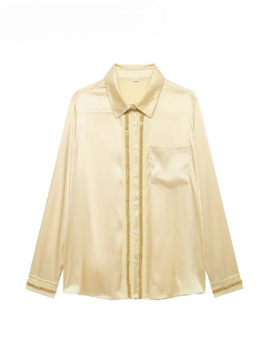 Evi | Elegante Bluse mit einreihiger Knopfleiste