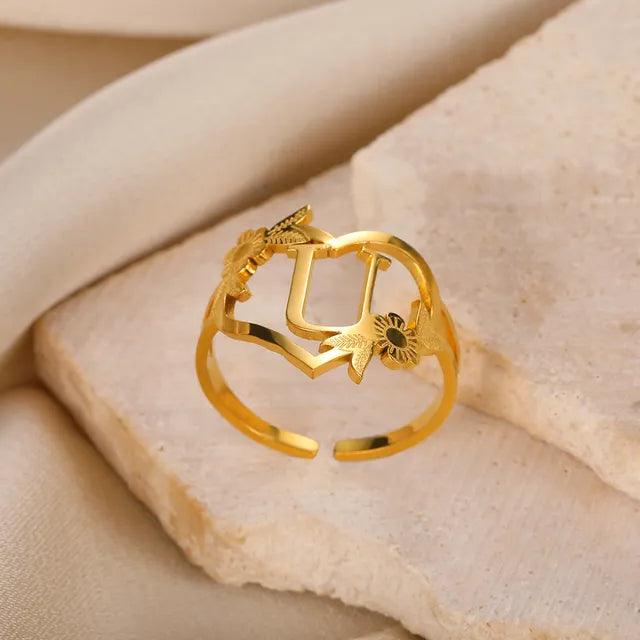 Marshien | Initialen Herz Ringe Goldschmuck
