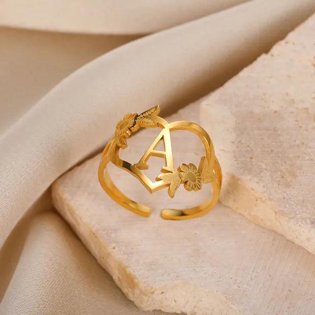 Marshien | Initialen Herz Ringe Goldschmuck