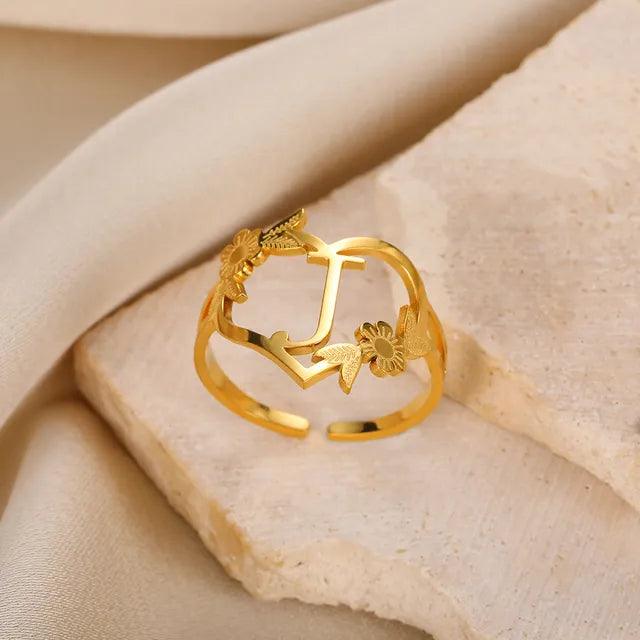 Marshien | Initialen Herz Ringe Goldschmuck