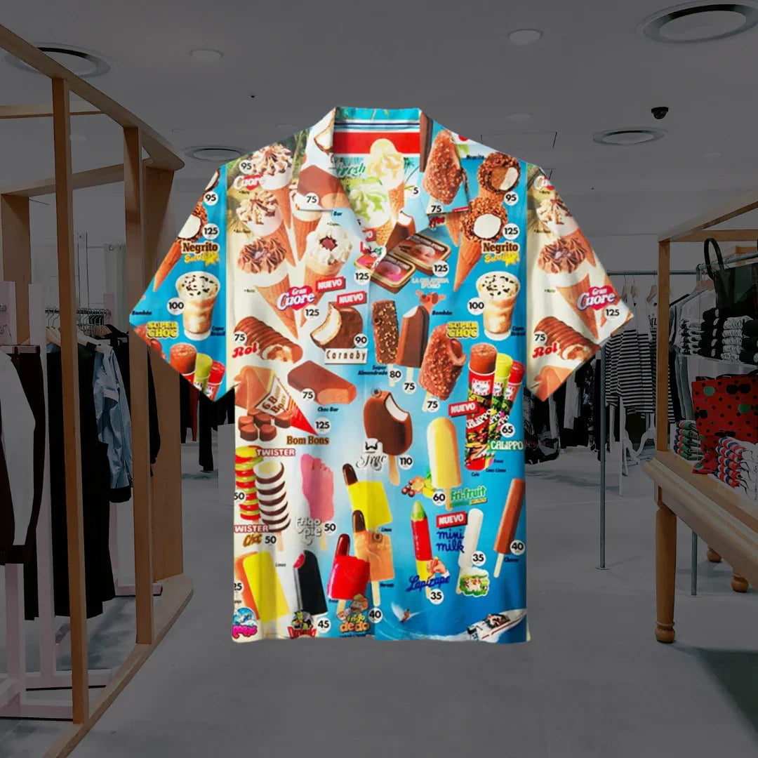 Vintage eiscreme-hemd
