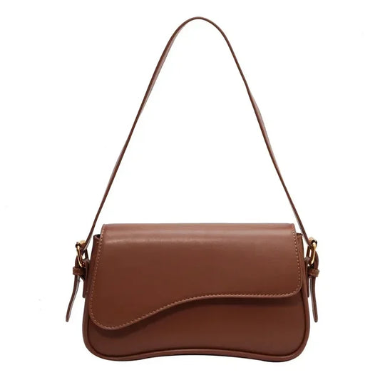 Vintage-Leder-Schultertasche