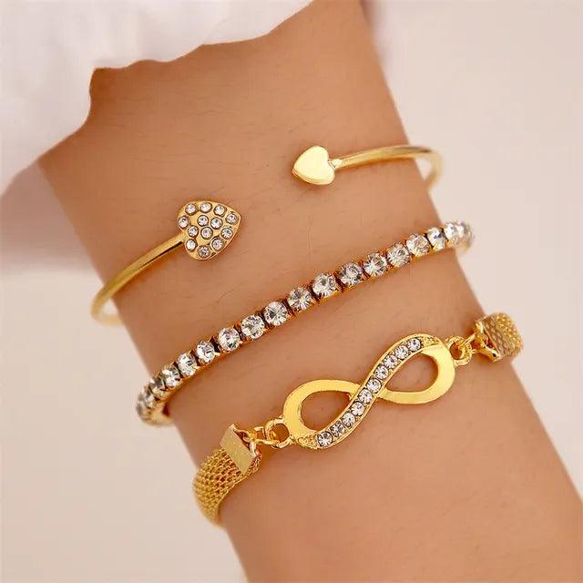 Krystall | Kristall Strass Herz Armbänder
