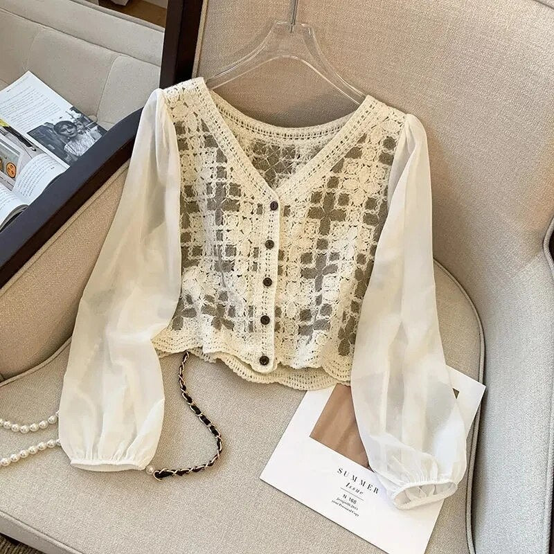 Shannon - Bluse mit Spitzenstickerei