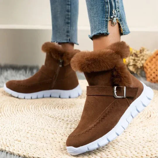 Berna - neue lässige kurze plüschstiefeletten aus wildleder