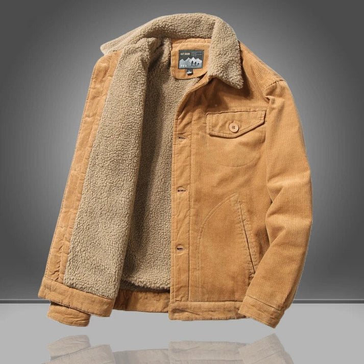Finnio – fleecegefütterte cordjacke für herren
