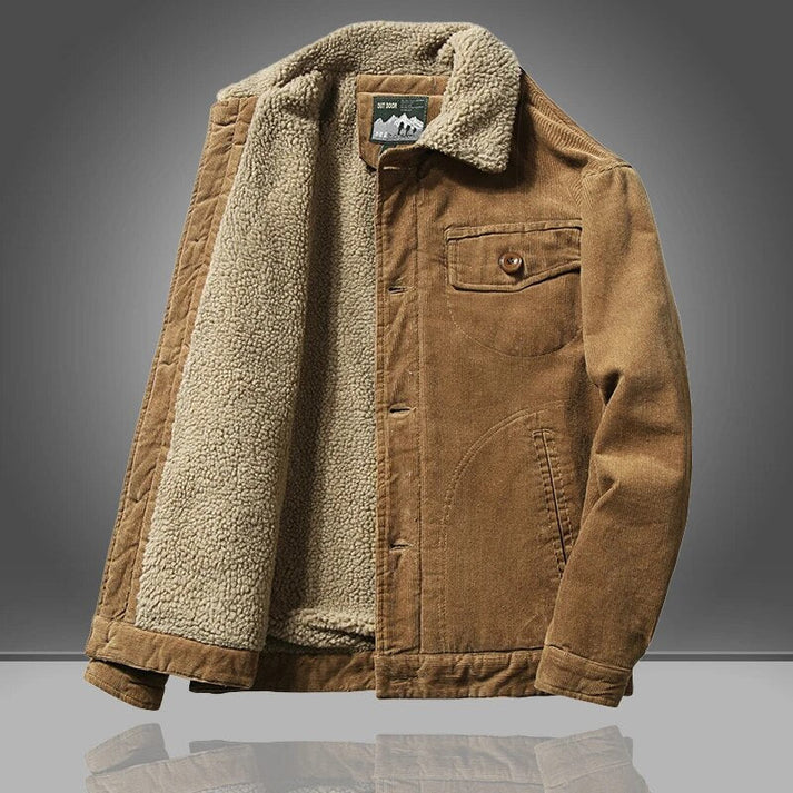 Finnio – fleecegefütterte cordjacke für herren