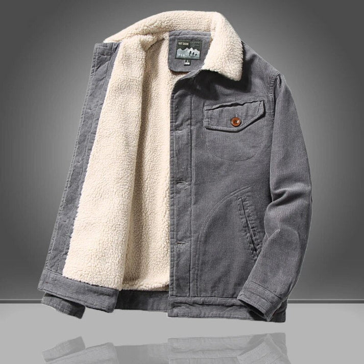 Finnio – fleecegefütterte cordjacke für herren