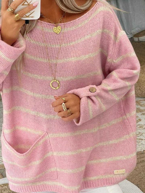 Leonie - Modischer gestreifter Pullover