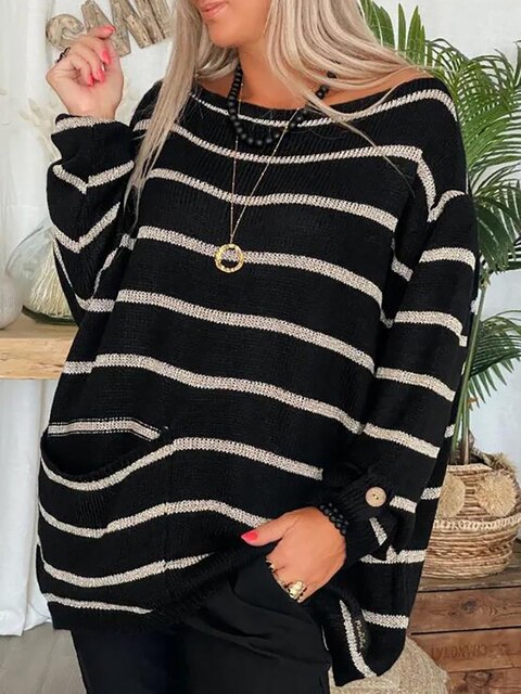 Leonie - Modischer gestreifter Pullover