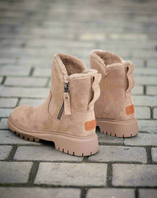 Gemütliche, stylische, hochgeschnittene Wildleder-Winterstiefel für Damen