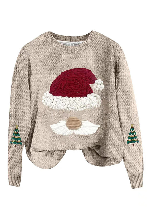 Lässiger Weihnachtsstrickpullover