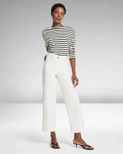 Trina | Gekürzte Jeans mit weitem Bein und aufgesetzten Taschen