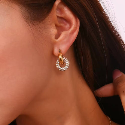 Crystal Luxe Hoops