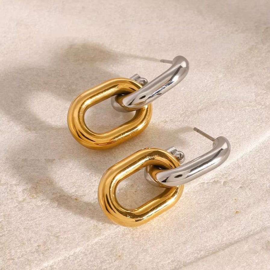 Duo Hoop Ohrstecker