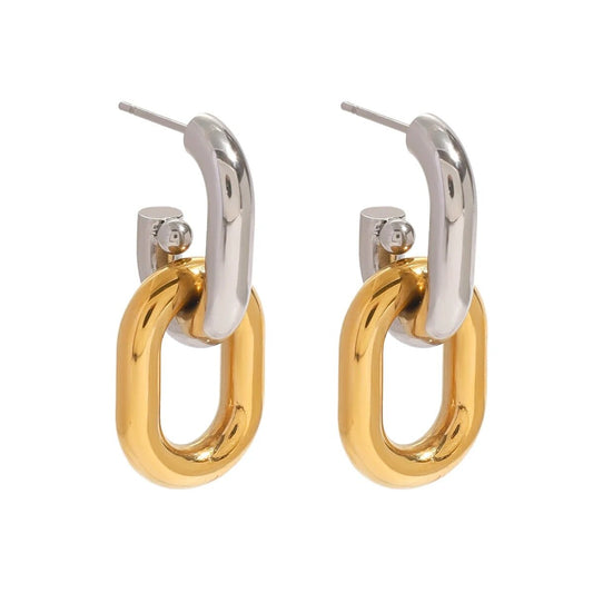 Duo Hoop Ohrstecker