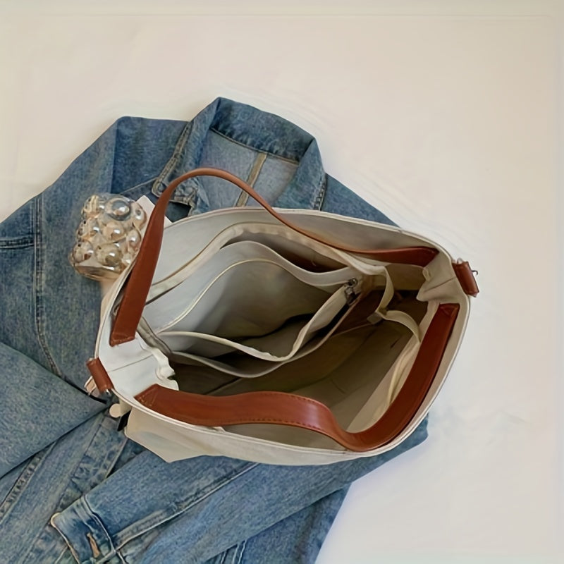 AdeleBag – Schlichte Umhängetasche aus Canvas
