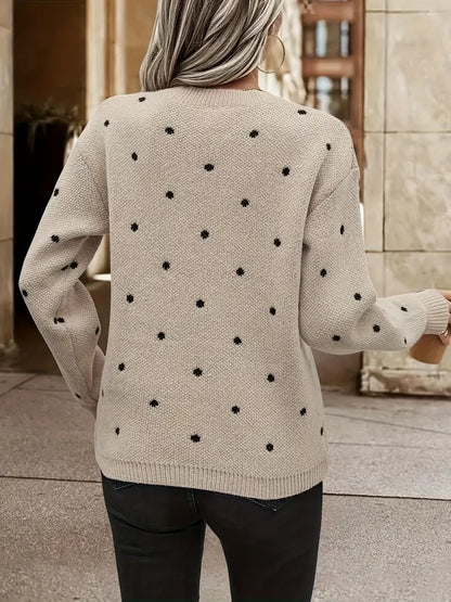 Chloe – pullover mit polka-dot-muster