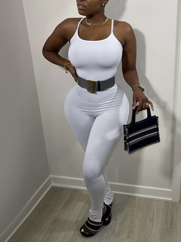 Damen Neuer modischer, einfarbiger Yoga-Sport-Overall
