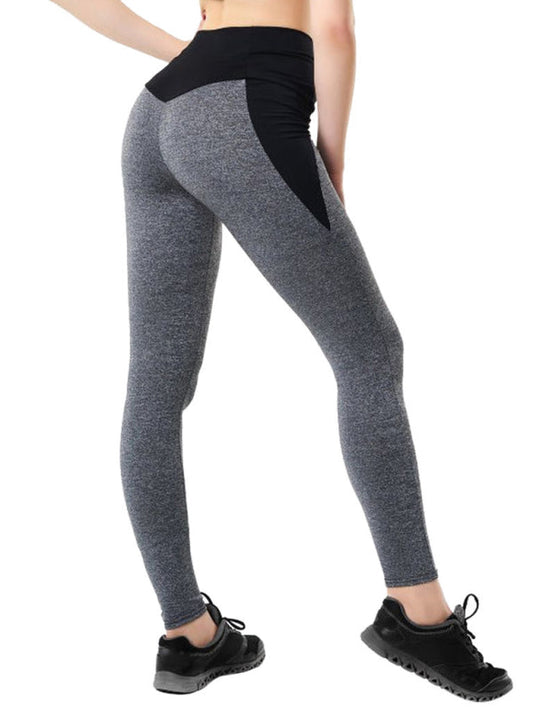 Damen Jogginghose mit Nähten, Hüftheben, hohe Taille, Yogahose