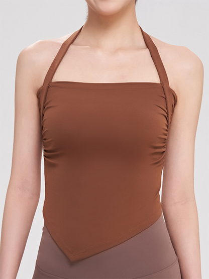 Damen Neckholder Sport enge Weste Yoga Kleidung