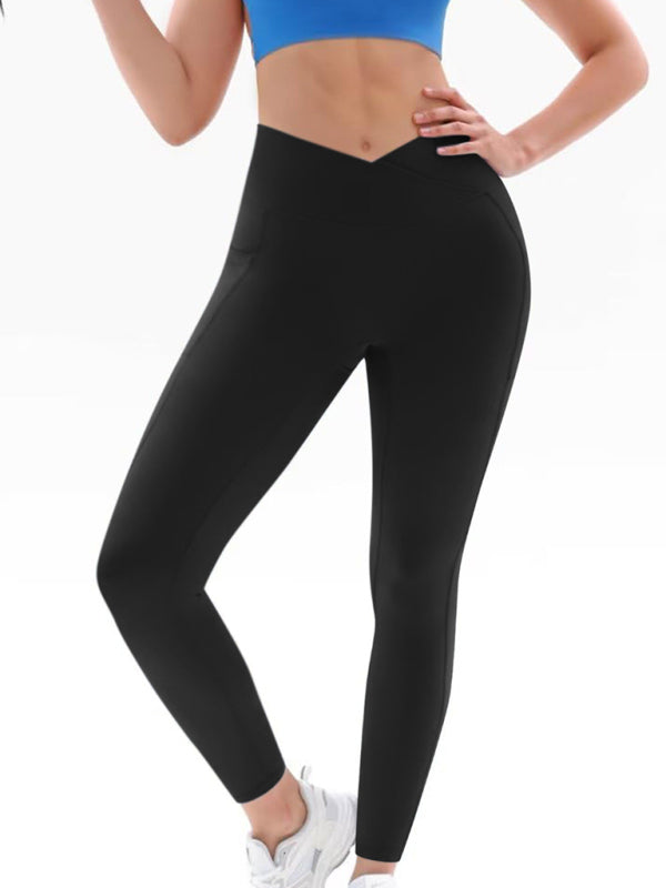 Neue Yogahose mit hoher Taille und Hüfttasche für Damen