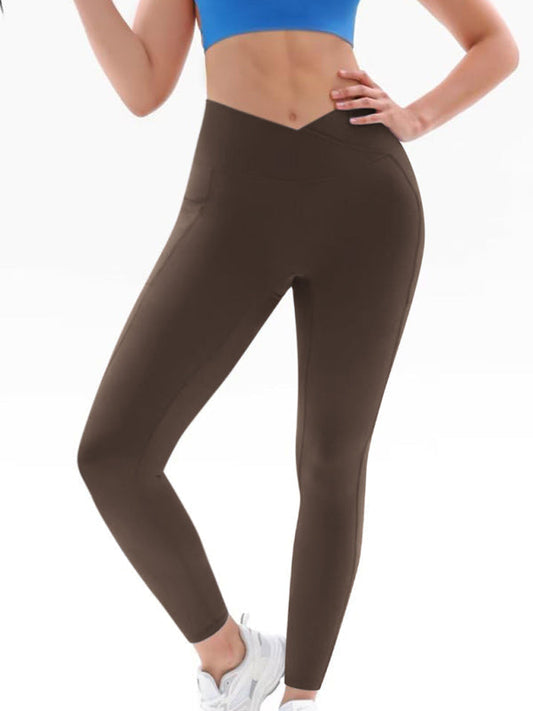 Neue Yogahose mit hoher Taille und Hüfttasche für Damen