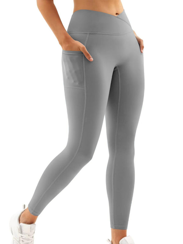 Neue Yogahose mit hoher Taille und Hüfttasche für Damen