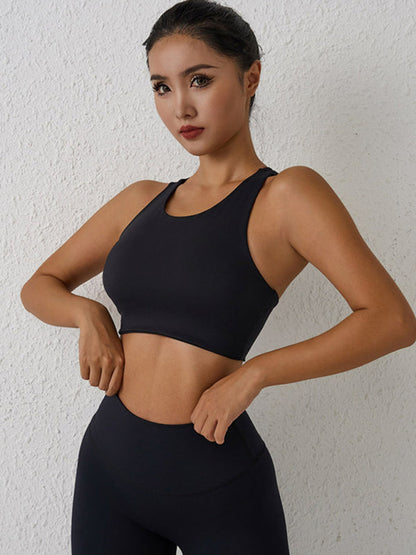 Neuer Sport-BH mit schönem Rücken, stoßfest, für Yoga, Laufen, hochintensive Sportweste