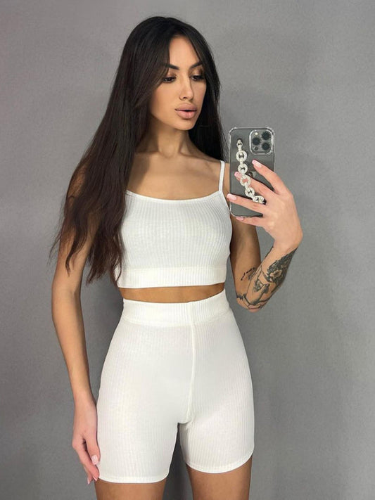 Sexy Hosenträgershorts Modeanzug Yoga Sportanzug