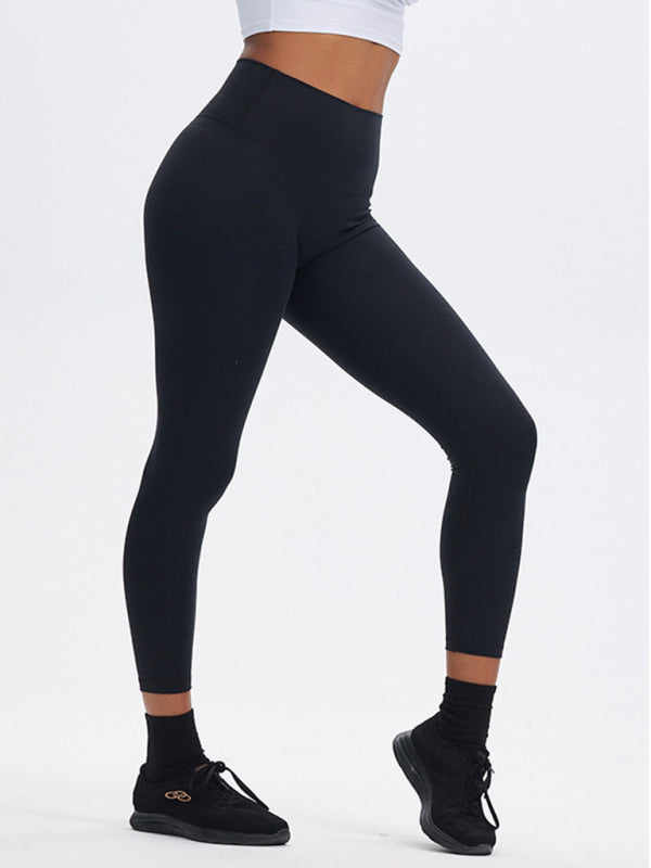 Modische Sport-Yogahose mit hoher Taille, Bauchkontrolle und Po-Lift, Peach Butt Fitnesshose