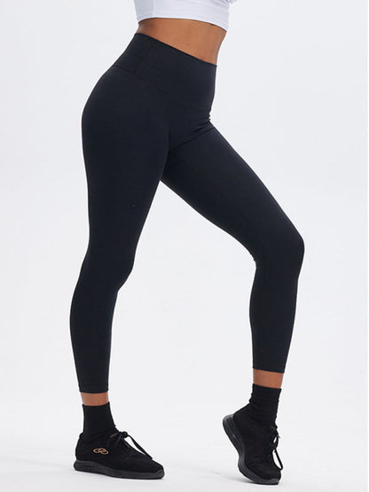 Modische Sport-Yogahose mit hoher Taille, Bauchkontrolle und Po-Lift, Peach Butt Fitnesshose