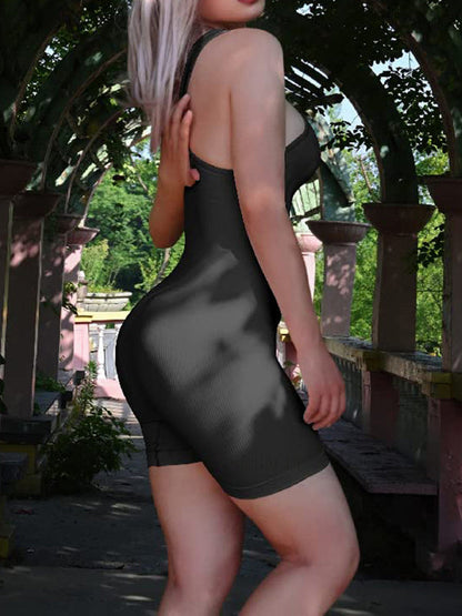 Neuer ärmelloser Slim Fit-Overall mit Po-Lifting und einer Schulter