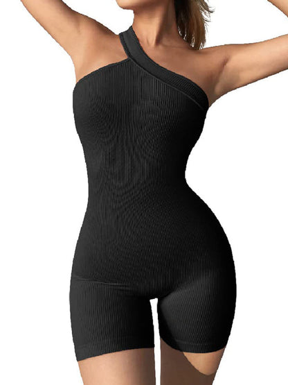 Neuer ärmelloser Slim Fit-Overall mit Po-Lifting und einer Schulter
