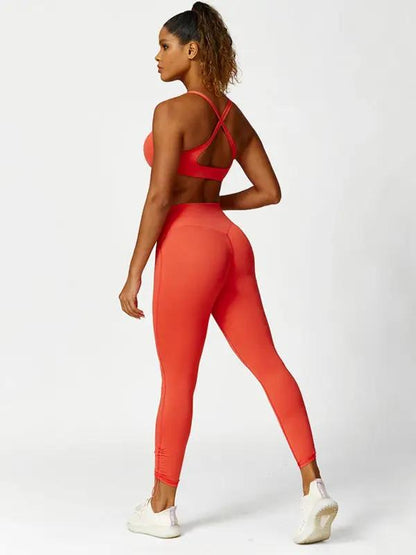 Neue Yogahose mit Kordelzug, atmungsaktiv, einfarbig, Laufhose