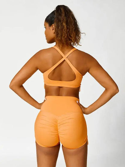 Neue Yogahose mit Kordelzug, atmungsaktiv, einfarbig, Laufhose