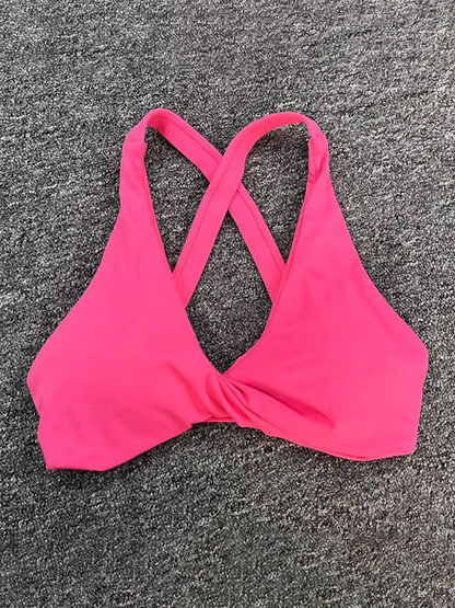 Enganliegender, schnelltrocknender Sport-Yoga-BH für das Laufen im Freien, Cross-Back-Fitnessunterwäsche