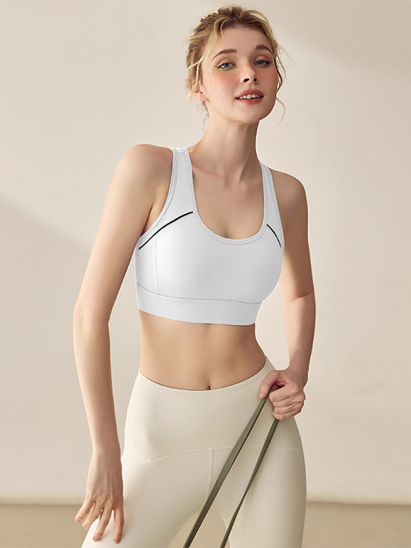 Lauf-Fitnessweste, stoßfester Push-Up-Sport-BH