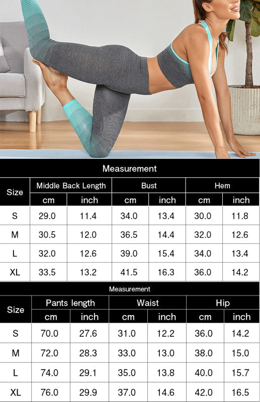 Nahtloses, atmungsaktives, feuchtigkeitsableitendes BH-Yoga-Set für Damen